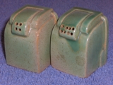 Modern shakers glazed verde green.